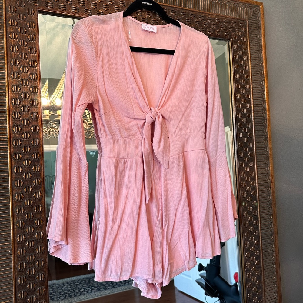 NWOT Pink Lily Romper